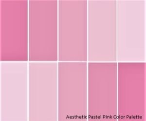 Aesthetic Pastel Pink Color Palette