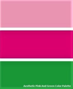 aesthetic pink and green color palette